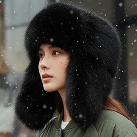 Accessories - Solid Faux Fur Trapper Hat